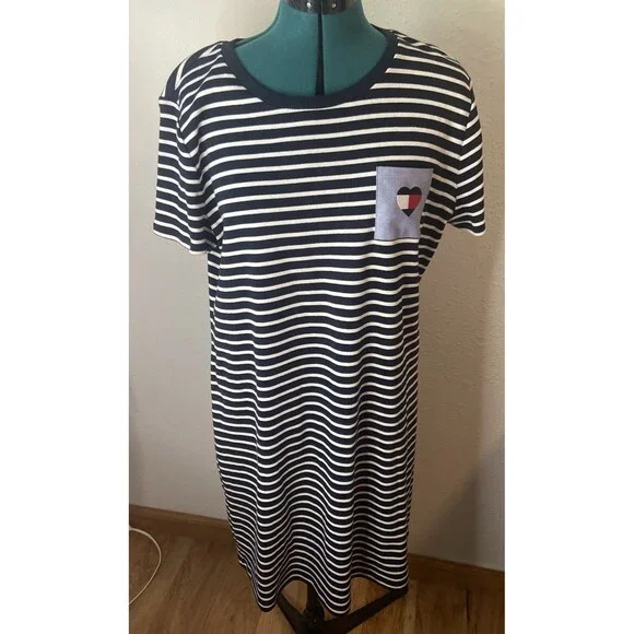 Tommy Hilfiger | Dresses | Tommy Hilfiger Logo Heart Pocket Blue White Striped Tshirt Dress Size Ml | Poshmark Tommy Hilfiger | Dresses | Tommy Hilfiger Logo Heart Pocket Blue White Striped Tshirt Dress Size Ml | Poshmark